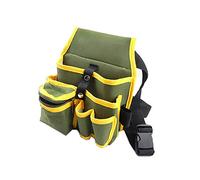 Tool Pouch Belt 7 Pocket Oxford Cloth Tool Storage Bag Multifunctional Electrician Tool Bag Tool Belt (Color : Green, Size : 20.5x12x14.5cm)