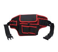 Tool Pouch Belt 7 Pockets 2 Pouch Oxford Cloth Tool Storage Bag Thickening Tool Bag Multifunctional Electrician Tool Bag Tool Belt (Color : Red, Size : 48x14cm)