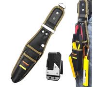Tool Pouch Belt Clip, Quick Release Clips on Utility Pouches, Work Organizer with Multiple Pockets for Construction Workers, Carpenters, Plumbers, Electricians, Maintenance Jobs, 13.46 x 2.95 inches