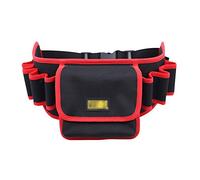 Tool Pouch Belt Multifunctional Tool Bag Repair Tool Bag Thickened Oxford Cloth Electrician Tool Storage Bag Tool Belt (Color : Red, Size : Universal)