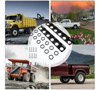 Tool Rack for Trailers - Heavy Duty 6 Shovel Holder, Landscape Truck , 2-Piece Storage Set with Rubber Grommets, Mounting Accessories, Secure Hold, Steel Wall Mount