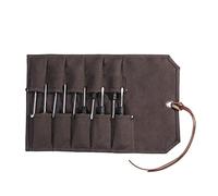 Tool Roll Up Bag with 10 Staggered Tool Pockets,Chisel Roll Portable Carry Small Tool Organize Pouch (Grey)
