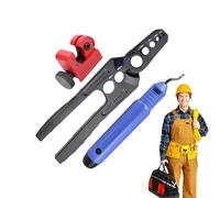 Tool Round Tube Copper 6 Holes - Flat Pipe Repair Pliers | Pack of 3 Manual Cutter for Copper, Hand Tool Cutter, Instructed for Young Prosecutors and Tinkers