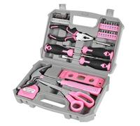 Tool Set 40pcs Pink Household DIY Tool Kit for Women Small Tool Box Set of Starter Basic Ladies Tools Tool