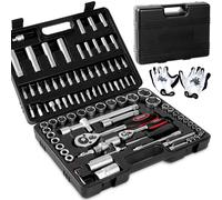 Tool Set 94Pcs Chrome-Vanadium Steel inkl Work Gloves