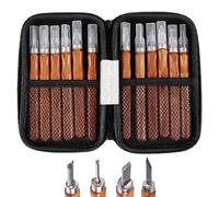 Tool Set for Wood Carving, Carbon Steel Carving Chisel, 12-Piece Carving Set with Storage Bag, for Engraver, Woodworkers, Beginners, Craft, Pumpkin, Soap, Model Making