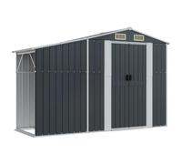 Tool Shed Anthracite Galvanised Steel 277 x 93 x 179 cm, Weatherproof Garden Shed with Generous Storage Space and Ventilation, Lockable Tool Shed for Tools