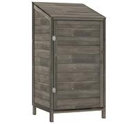 Tool Shed Made of Solid Fir Wood, Anthracite, 55 x 52 x 112 cm, Weatherproof with Lots of Storage Space for Garden Tools and Outdoor Storage, Sturdy Wooden Frame
