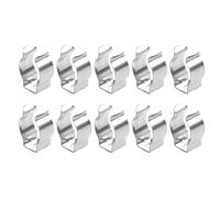 Tool Spring Terry Clips 10 Pcs - Manganese Steel Heavy Duty Storage Rack for Tools, Brooms, Brushes, Rakes and Pipes - Silver (25mm, 30mm, 32mm, 35mm Optional)