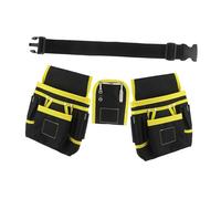 Tool Storage Bag, Utility Tool Belt 79-122cm Oxford Cloth Pockets Construction Handyman Yellow and Black