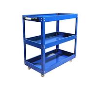 Tool Storage Heavy Duty Durable Garage Trolley Workshop 3 Tier Wheel Cart Shelf HYGRAD® Blue