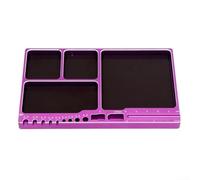 Tool Storage Tray Featuring Built In Measurement Scales, Organized Compartments For Small Parts, Designed For Remote Control For Model Car(purple)
