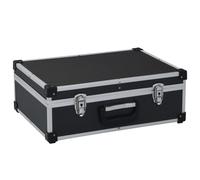 Tool Suitcase Black Aluminium Case Travel Organiser vidaXL