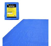 Tool Tech 12170 Polyethylene Woven Tarpaulin Universal Use Blue 12ft x 10ft