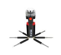 Global Gizmos 8-in-1 Screwdriver with Super Bright Light