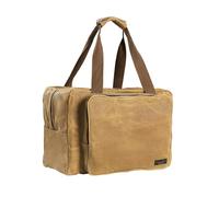 Tool Tote Bag - Large Capacity Tool Carrying Bag with 2 Zipper Pouches, Sustainable 16OZ Waxed Canvas Garden Tote for Gardening Set Hammer Level Goggles - Khaki - 39x19x29cm