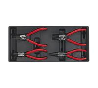 Tool Tray with Circlip Pliers Set 4pc - Sealey TBT03 New