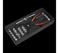 Sealey Tool Tray with Oil Filter Wrench, Pliers & Drain Plug Set 21 Piece
