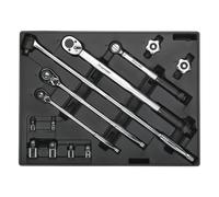 Tool Tray with Ratchet, Torque Wrench, Breaker Bar & Socket Adaptor Set 13pc - S