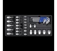 Sealey Tool Tray With Trx-Star Key, Socket Bit & Socket Set 35 Pieces Tbt08