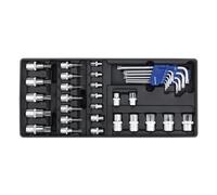 Tool Tray with TRX-Star Key, Socket Bit & Socket Set 35pc - Sealey TBT08 New