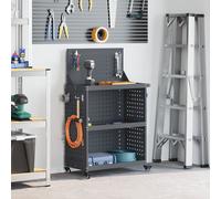 Tool Trolley Anthracite 65 x 35 x 111 cm Powder-coated steel Berkfield Home Multi One Size