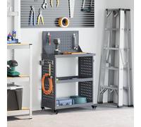Tool Trolley Anthracite 65 x 35 x 111 cm Powder-coated steel Berkfield Home Multi One Size