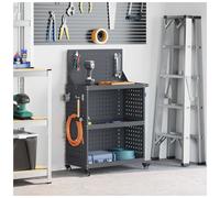 vidaXL Tool Trolley Anthracite 65 x 35 x 111 cm Cold-rolled Steel