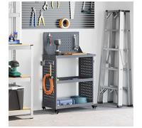 vidaXL Tool Trolley Anthracite 65 x 35 x 111 cm Cold-rolled Steel