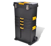 Tool Trolley Chest Black & Yellow Polypropylene 46 x 28 x 82 cm Portable w/3drw