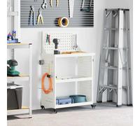 Tool Trolley White 65 x 35 x 111 cm Cold-rolled Steel
