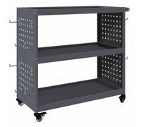 Tool Trolley with Shelf with Wheel Cold-rolled Steel Cabinet Storage vidaXL