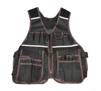 Tool Vest, for Electrician Carpenter, Work Vest with Pockets for Construction Site, Reflective Tool Waist Bag for Gardening(A)