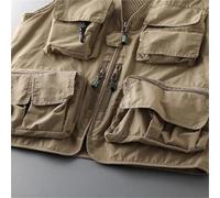 Tool Vest, Nylon Tool Vest | Multicolor S-6XL Summer Men Hiking Fishing: Multi-Pocket Storage(Red,XL)