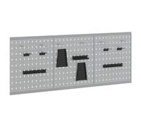 vidaXL Tool Wall Panel 2 pcs Grey 100 x 1 x 80 cm