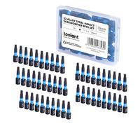 Toolant 1' Impact Torx Bits 50 Pack (T15), 1/4' Hex-Shank S2 Steel Screwdriving Star Bits, CNC Machined Tips, with Storage Box
