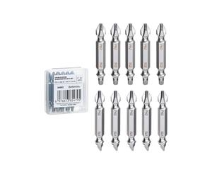 toolant 10pcs Double-Ended Screwdriver Power Bit Set,Mixed Reversible Power Driver Bits,2 Inch Two Sides PH2/SQ2/SL6 Screwdriver Bit Tips with Storage Case