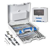 toolant 127pcs SAE/Metric Tap and Die Set, Ratcheting SAE Metric TAP and Die Set Standard with Drill Bit Combo for Threading