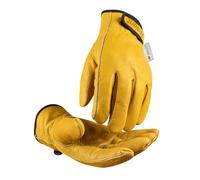 toolant 2 Pairs Winter Leather Work Gloves, Warm 3M Thinsulate Lining for Cold Weather Work, 100% Full Grain Cowhide with Abrasion and Puncture Resistance, Size XX-Large
