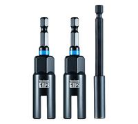 toolant 3PCS Wing Nut Driver Set, Includes Two 1/2" Sockets and One 1/4" Hex Extension, CR-V Driver for Wing Nuts, Eye Bolts & Hook Screws, Hurricane Shutters Ready, Anti-Rust