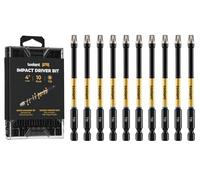 toolant 4 Inch Ultra Impact Torx Bits 10pack(T30),1/4" Hex-Shank S2 Steel Screwdriving Star Bit, CNC Machined Tips Magnetic Power Bits, with Storage Box