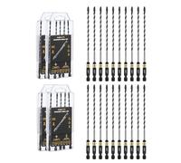 toolant 5/32" Serrated Eccentric Masonry Drill Bits, 20-Piece Set