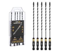 toolant 5/32" Serrated Eccentric Masonry Drill Bits, 5-Piece Set