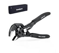 toolant 5-Inch Pocket Adjustable Plier Wrench, Zinc Phosphate CR-V Steel with Smooth Parallel Jaws and Pouch - Compact Portable Wrench for Plumbing, Nuts, Auto & Home Repairs