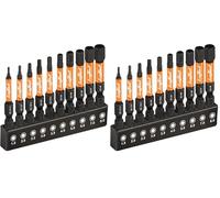 toolant Impact Hex Head Allen Wrench Drill Bit Set, 1/4” Hex-Shank S2 Steel Bits Set, CNC Machined Tips with Magnetism, 2” Long with Storage Box 10pcs (Metric) (Pack of 2)