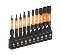 toolant Impact Hex Head Allen Wrench Drill Bit Set