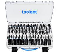 toolant Impact Magnetic Nut Driver Set, 38pcs Impact Driver Bit Set, Deep Nut Driver Set, Impact Socket Adapters, Wing Nut Driver, Bit Extension, 1/4'' Quick Change