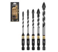 toolant Serrated Masonry Drill Bits, 5/32"-3/8", 5-Piece Set
