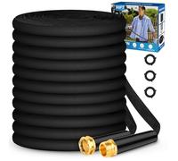 Toolasin Garden Hose 50ft, Non-Expanding, Lightweight, Leak-Proof Metal interface, No-Knots, Portable, Wear-Resistant, Sturdy, Flexible, 3/4GHT, Water Hose for Yard, Garden