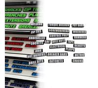 Toolbox Drawer Tags, Magnetic Tool Box Labels, 23PCS 3D Reusable Labels for Easy Tool Organization, General Box Organize Accessories for Steel Toolboxes, Carts, Drawers, and Cabinets(White)